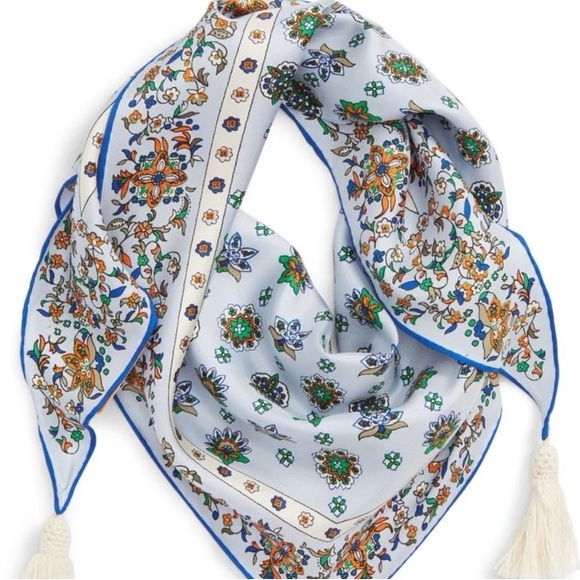 TORY BURCH SOLEIL SILK DIAMOND SCARF - Picture 4 of 6